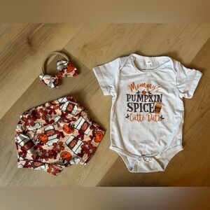 Pumpkin Spice Baby Outfit Set